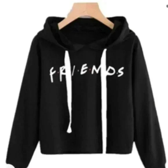 FRIENDS TV Show Crop Top Pullover Hoodie Sweatshirt - Picture 4 of 7